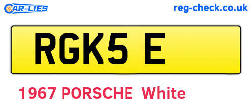 RGK5E are the vehicle registration plates.
