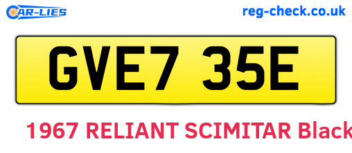 GVE735E are the vehicle registration plates.
