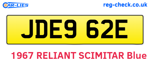 JDE962E are the vehicle registration plates.