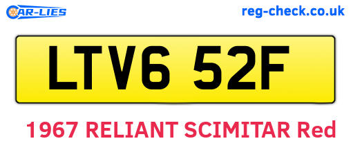 LTV652F are the vehicle registration plates.
