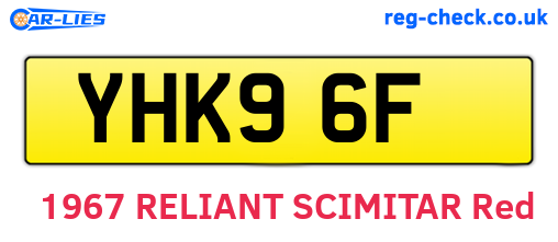 YHK96F are the vehicle registration plates.