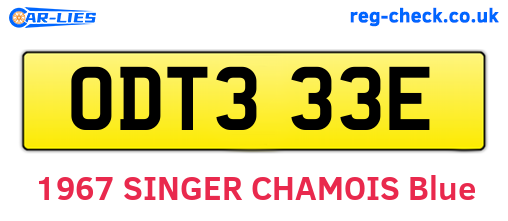 ODT333E are the vehicle registration plates.