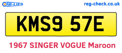 KMS957E are the vehicle registration plates.