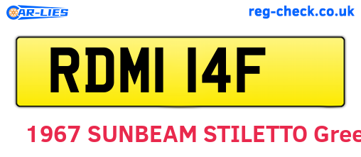 RDM114F are the vehicle registration plates.