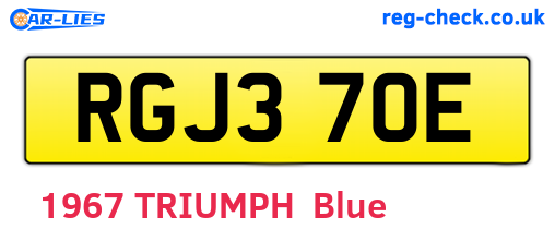 RGJ370E are the vehicle registration plates.