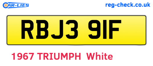 RBJ391F are the vehicle registration plates.