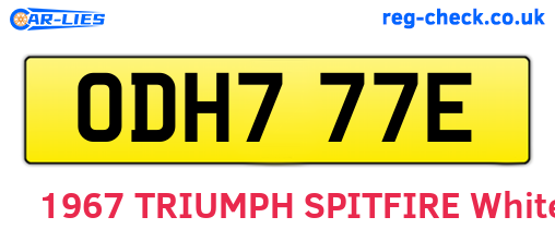 ODH777E are the vehicle registration plates.