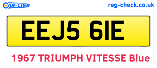 EEJ561E are the vehicle registration plates.