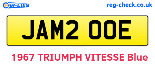 JAM200E are the vehicle registration plates.