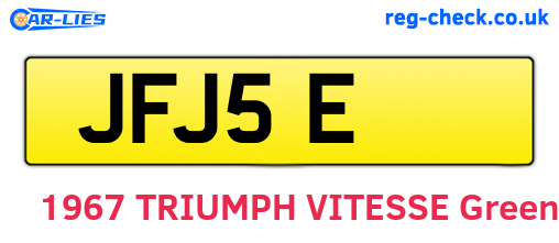 JFJ5E are the vehicle registration plates.