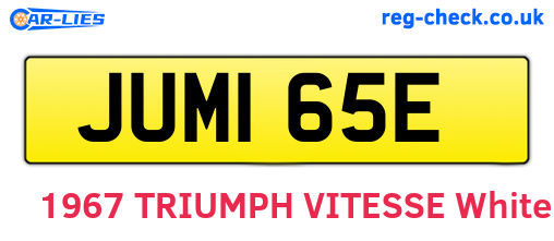 JUM165E are the vehicle registration plates.