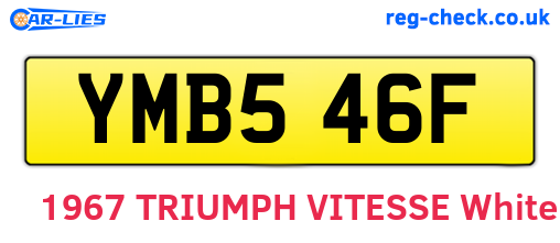 YMB546F are the vehicle registration plates.