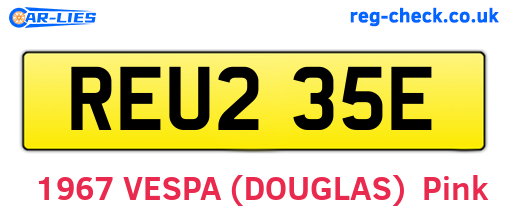 REU235E are the vehicle registration plates.