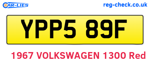 YPP589F are the vehicle registration plates.
