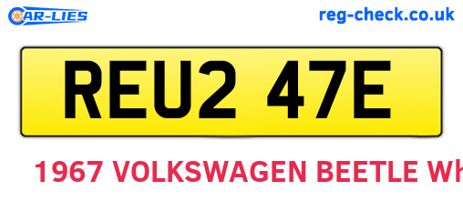 REU247E are the vehicle registration plates.