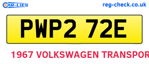 PWP272E are the vehicle registration plates.
