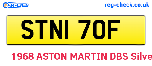 STN170F are the vehicle registration plates.