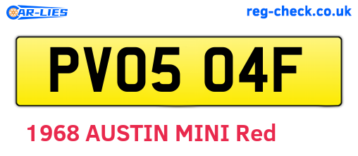 PVO504F are the vehicle registration plates.