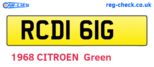 RCD161G are the vehicle registration plates.