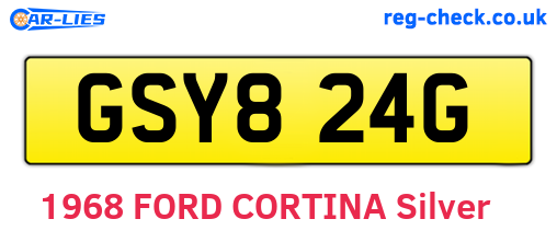 GSY824G are the vehicle registration plates.