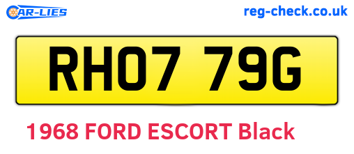 RHO779G are the vehicle registration plates.