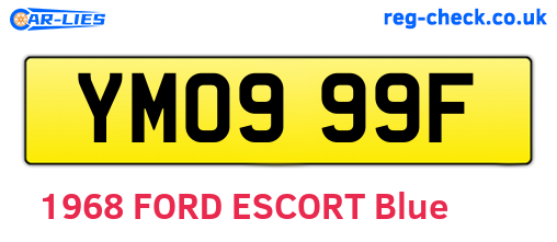 YMO999F are the vehicle registration plates.