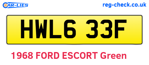 HWL633F are the vehicle registration plates.