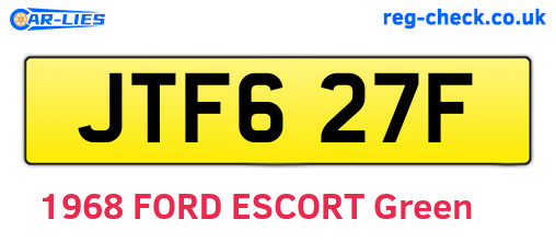 JTF627F are the vehicle registration plates.