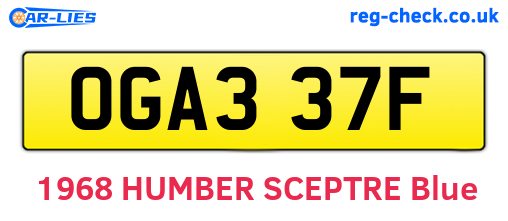 OGA337F are the vehicle registration plates.