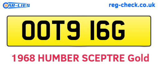 OOT916G are the vehicle registration plates.