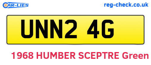 UNN24G are the vehicle registration plates.