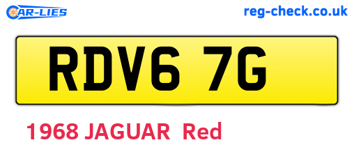 RDV67G are the vehicle registration plates.