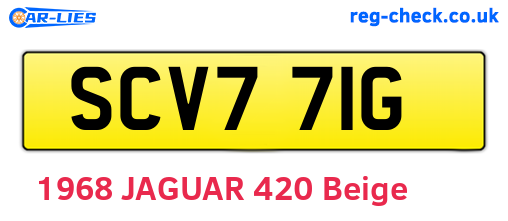 SCV771G are the vehicle registration plates.
