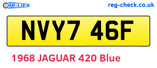 NVY746F are the vehicle registration plates.