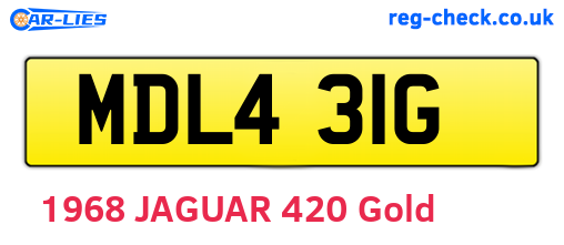 MDL431G are the vehicle registration plates.