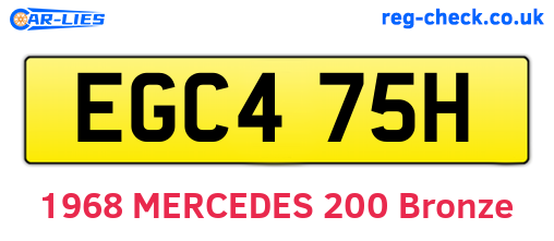 EGC475H are the vehicle registration plates.