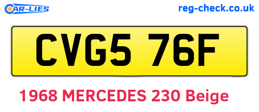 CVG576F are the vehicle registration plates.