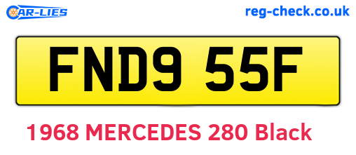 FND955F are the vehicle registration plates.