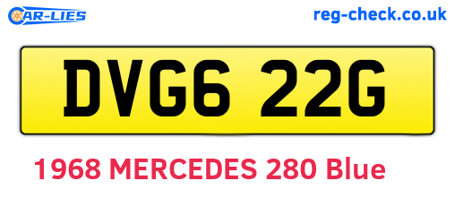 DVG622G are the vehicle registration plates.