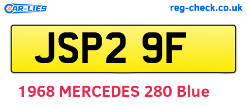 JSP29F are the vehicle registration plates.