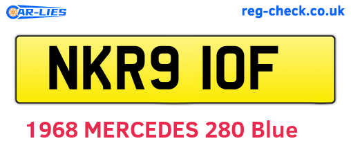 NKR910F are the vehicle registration plates.