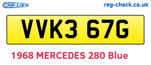 VVK367G are the vehicle registration plates.