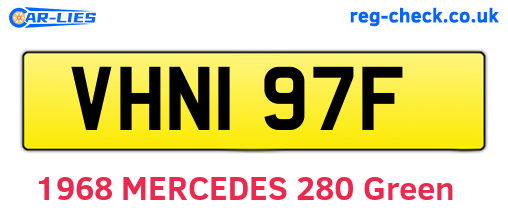 VHN197F are the vehicle registration plates.