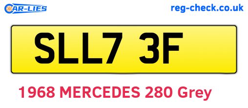 SLL73F are the vehicle registration plates.