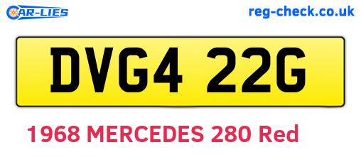 DVG422G are the vehicle registration plates.