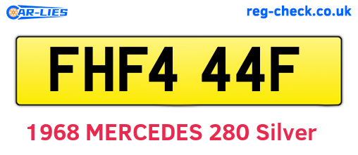 FHF444F are the vehicle registration plates.