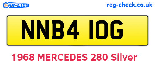 NNB410G are the vehicle registration plates.