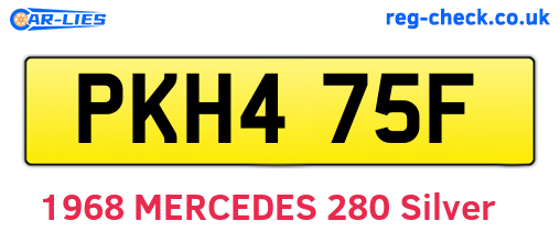 PKH475F are the vehicle registration plates.