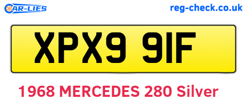 XPX991F are the vehicle registration plates.