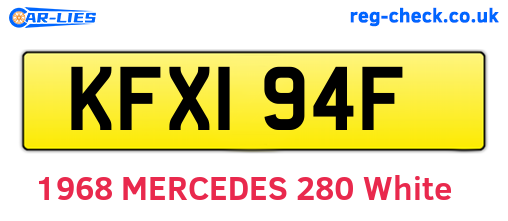 KFX194F are the vehicle registration plates.